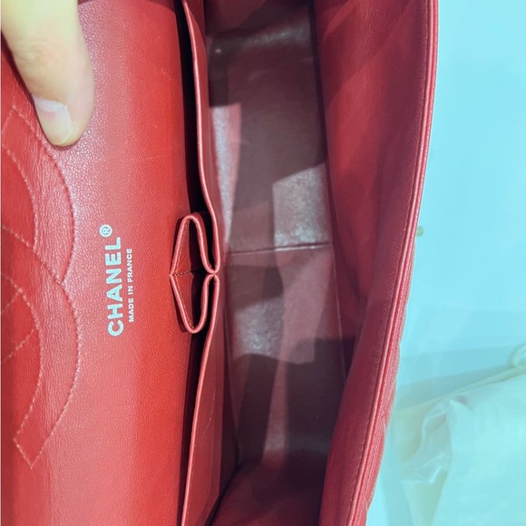 Chanel Caviar Quilted Jumbo Double Flap Red - Picture 6 of 9